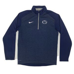 Men’s Nike Penn State‎ Nittany Lions 1/4 Zip Pullover Lightweight Jacket Blue S